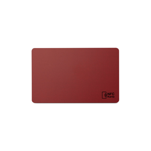 Dark Red NFC Κάρτα – Laser Engraved (PVC)